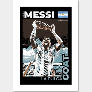 Lionel Messi - Street Art - Soccer Icons Posters and Art